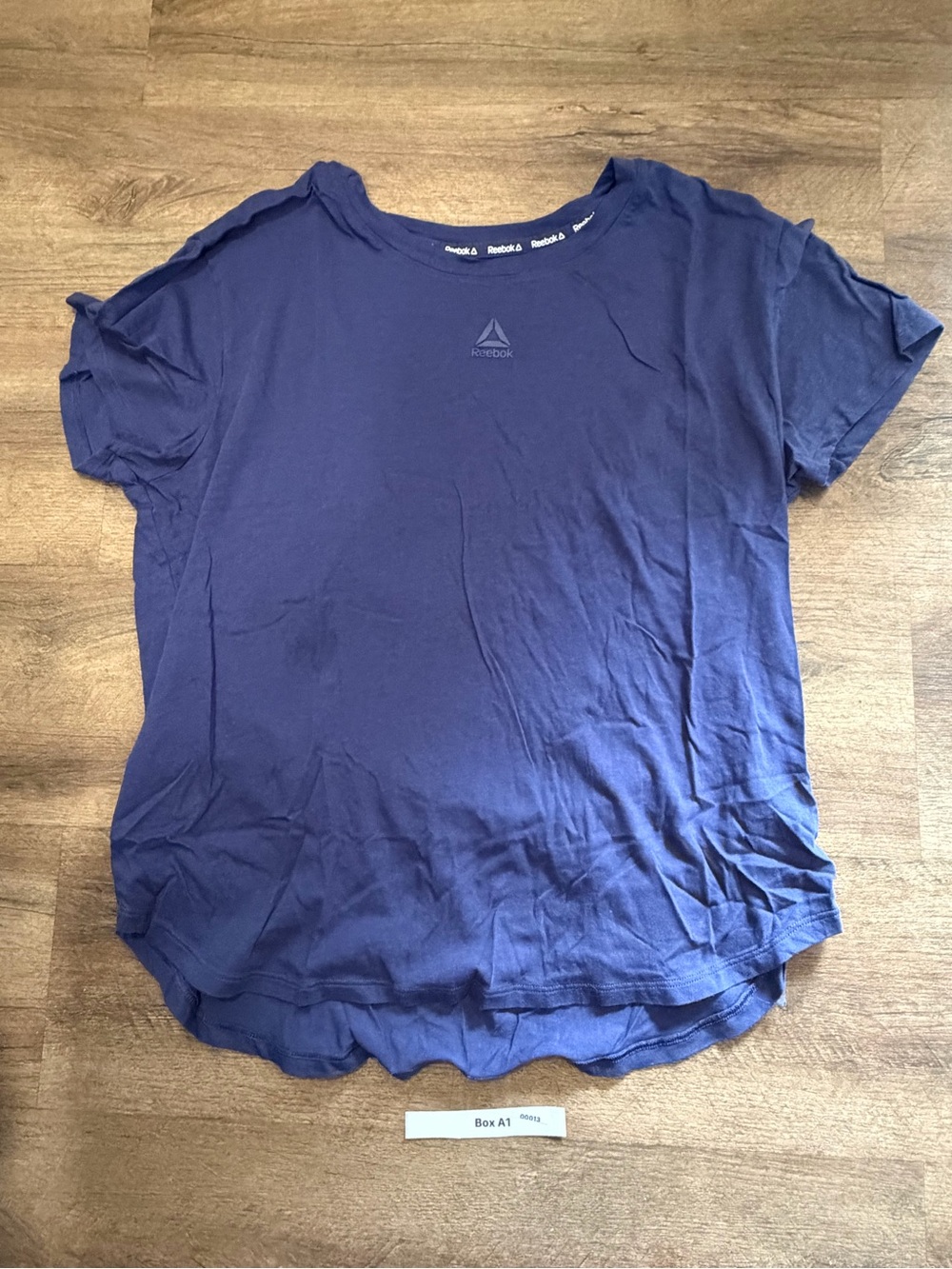 Reebok Women's Dark Blue Short Sleeve Crew Tee